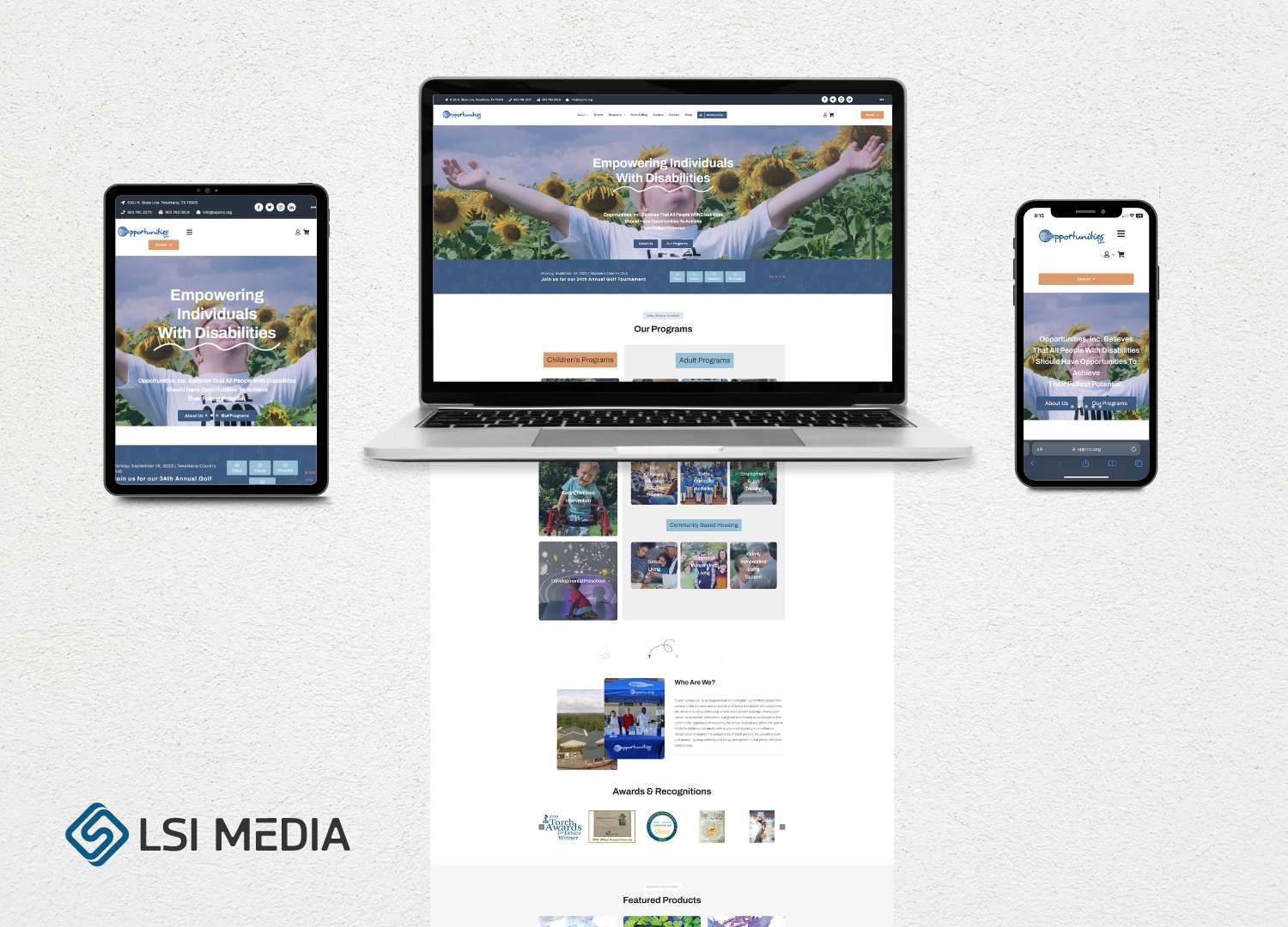 OppInc WEBSITE 3 Opportunities Inc: New Website, Social Media Marketing & Graphic Design EDG